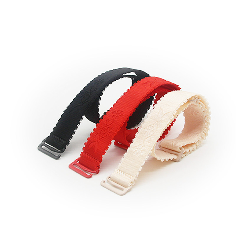 加长印花内衣衣带白色松紧弹力黑色隐形防滑肩带