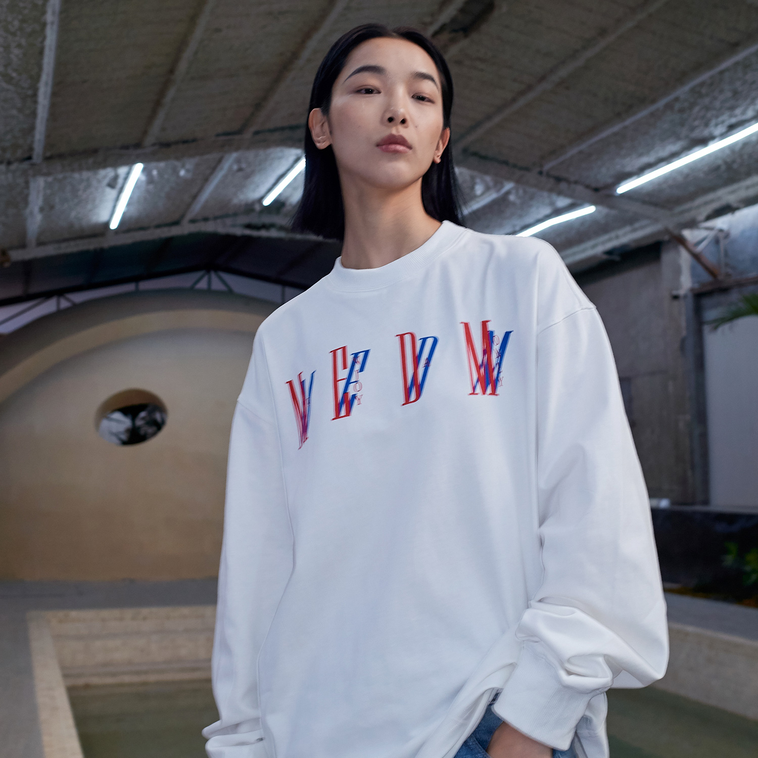 MEDM美式长袖T恤男女情侣装春秋季基础打底街头ins潮流印花上衣服