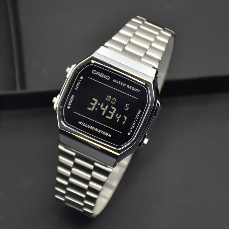 卡西欧时尚小金表复古镜面系列情侣中性手表男女a168wem-1/2/7