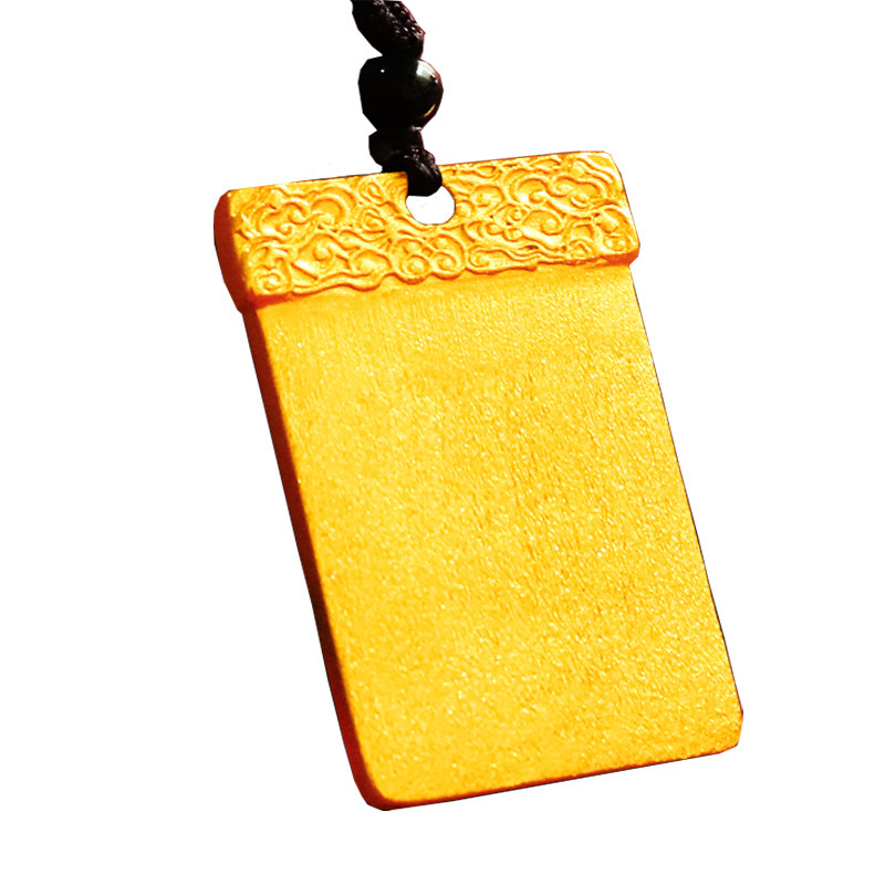 黄金平安无事牌男足金挂坠越南沙金项链金店同款项坠