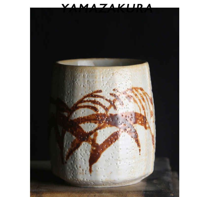 日本进口志野红志野大茶杯单杯志野杯水杯侘寂茶杯