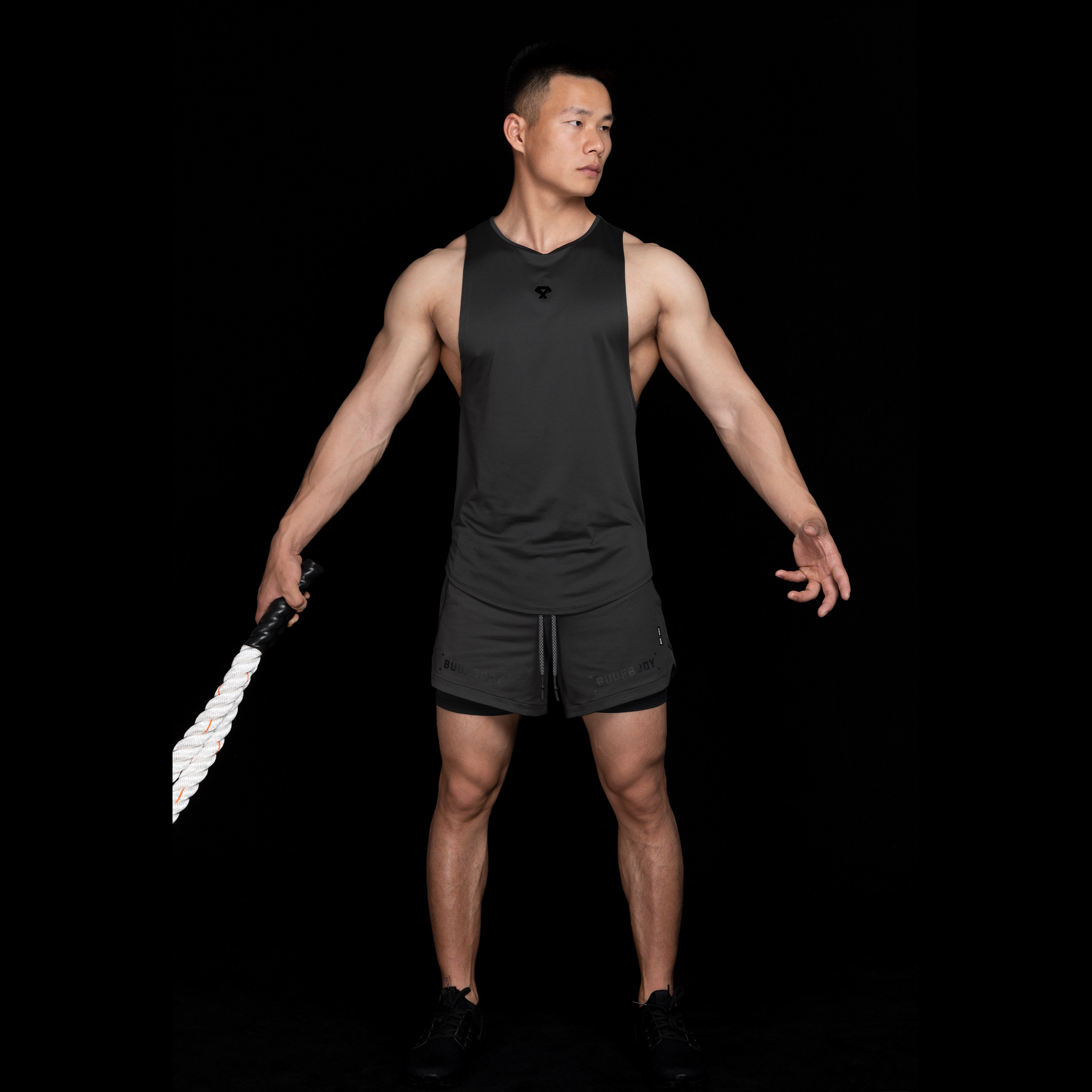 buufbody坎肩运动背心简约休闲速干篮球宽松宽肩男健身衣