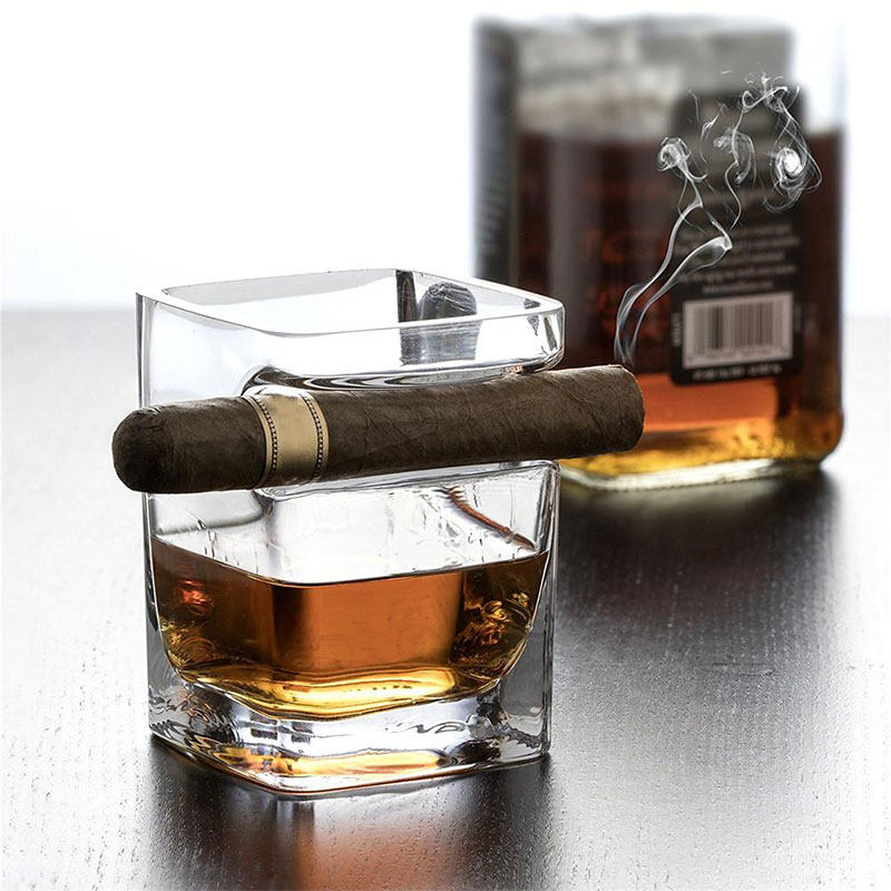 正品chamvin威士忌雪茄杯创意晶玻璃威士忌酒杯雪茄伴侣创意ins杯