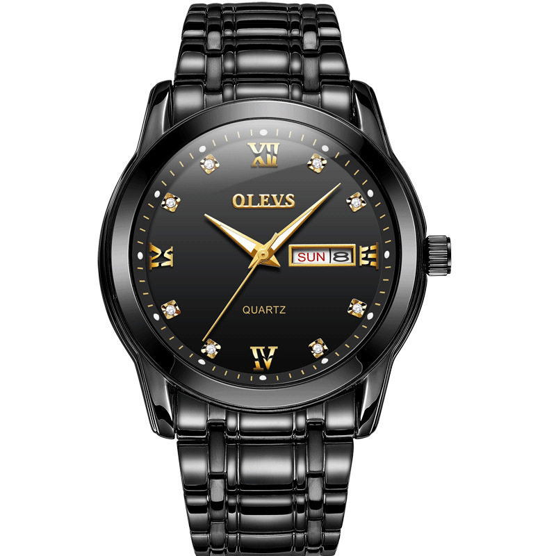 手表欧利时欧美品牌男士手表商商务防水双历时尚国产腕表