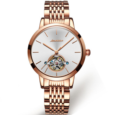 瑞士金仕盾正品新款圈自动机械女表时尚潮流防水女士镂空简约手表