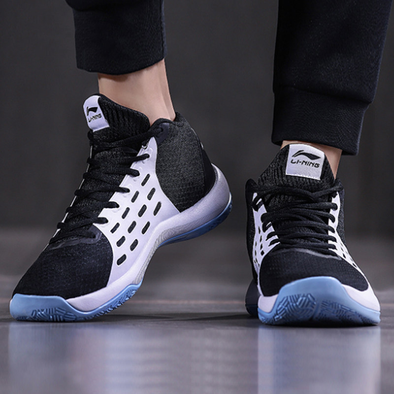 李宁音速6代td团队新款中帮篮球鞋防滑耐磨篮球鞋