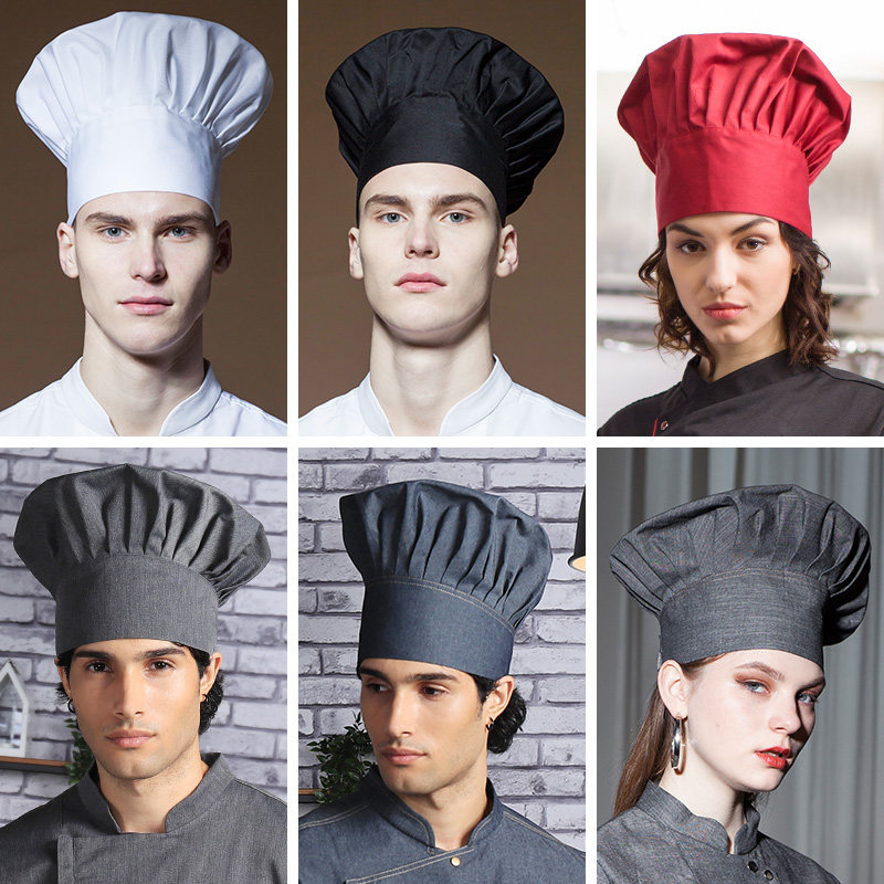 checkedout厨师帽男厨房西餐工作高级蘑菇烘焙蛋糕帽子