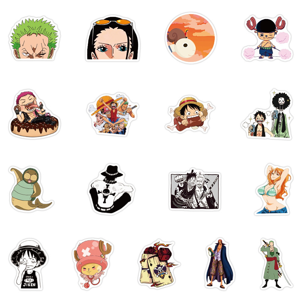 张onepiece动漫海贼王行李箱笔记本电脑手机机壳防水笔记本个性小贴纸