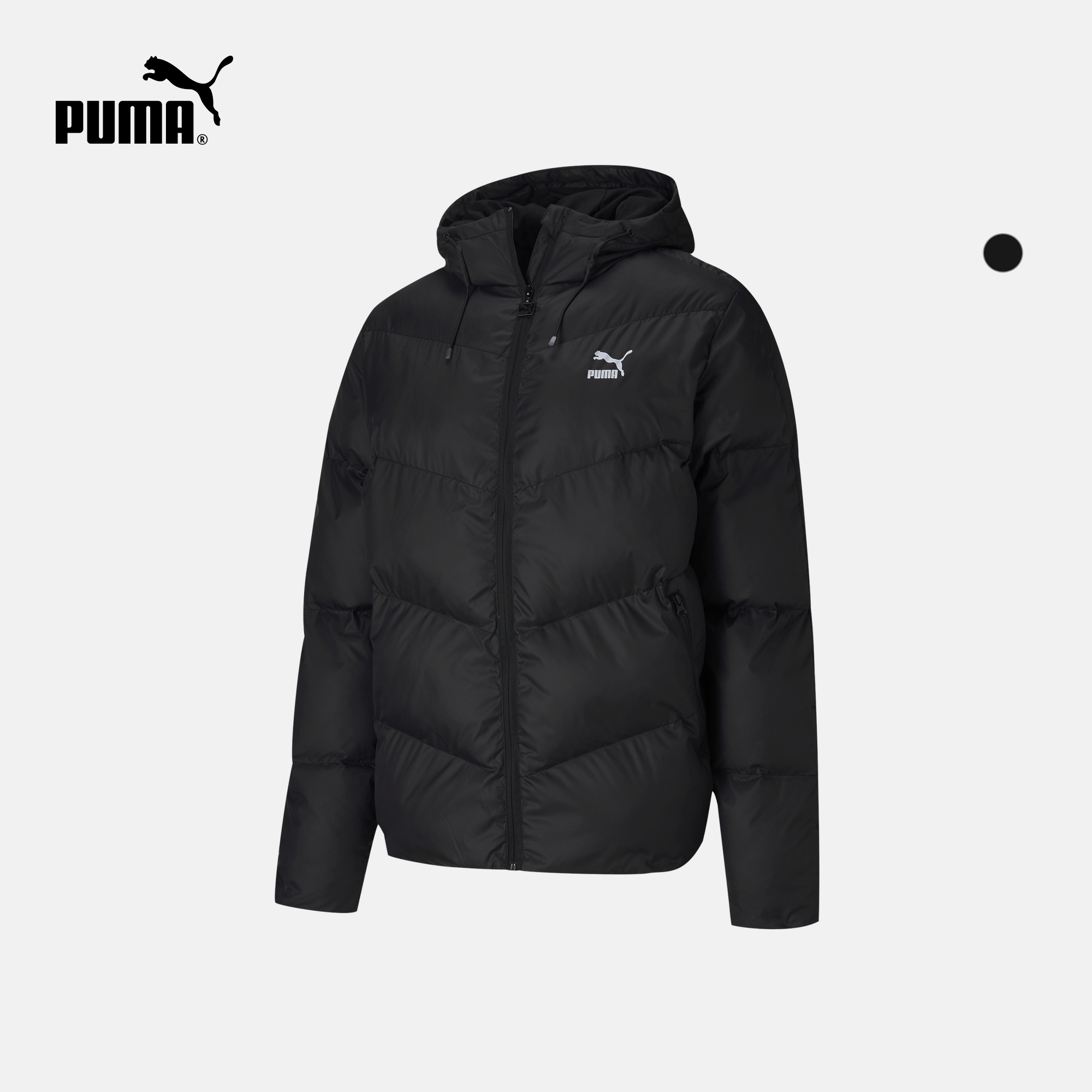 PUMA彪马官方正品 男子连帽保暖夹棉外套T7 PUFFER 599142