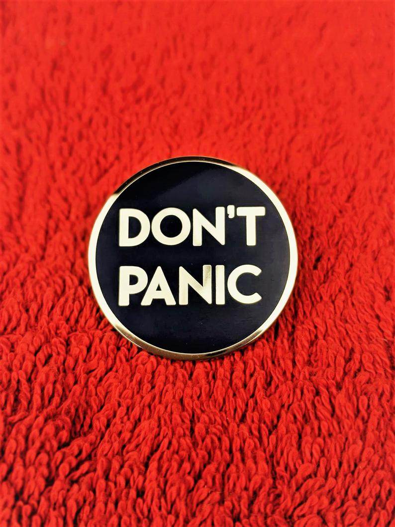 个性新款创意不要恐慌胸针donpanic有趣徽章胸针