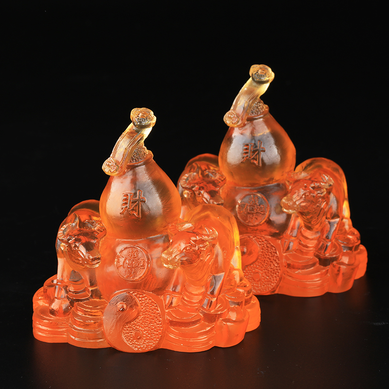 开光2020年双牛保岁琉璃摆件牛泰保岁属鼠本命年化太岁开运吉祥物