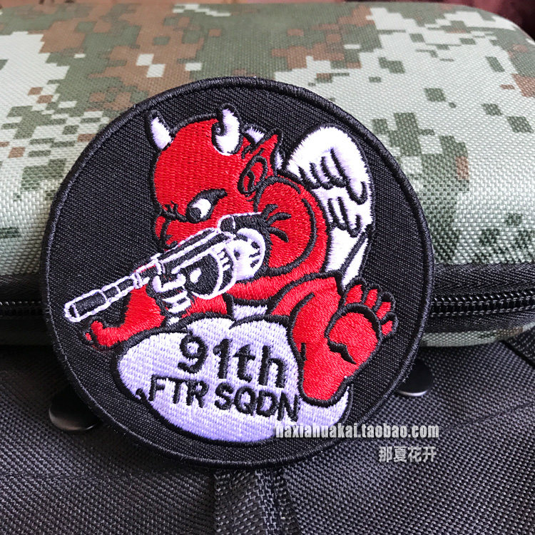 二战飞虎队斗士中队臂章刺绣魔术贴章精美徽章贴章