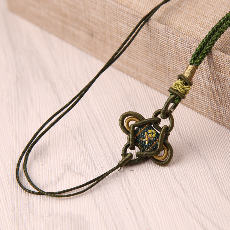 diy饰品配件民族风玉线编织中国结古风绳结吊头绳