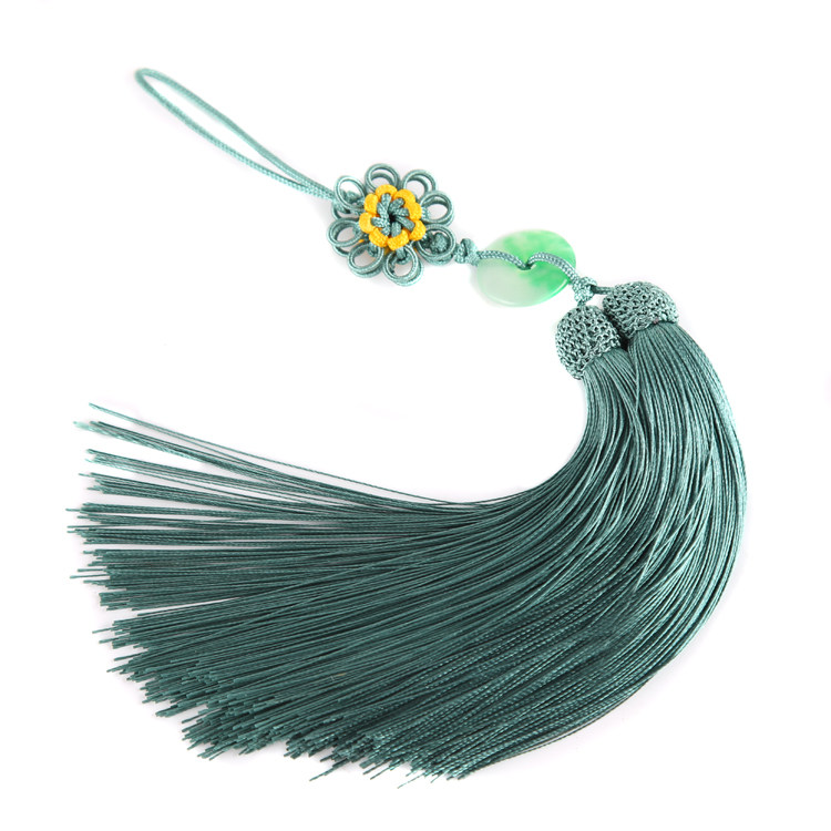 流苏玉石平安扣双流顺畅中国结挂坠汽车挂件乐器线