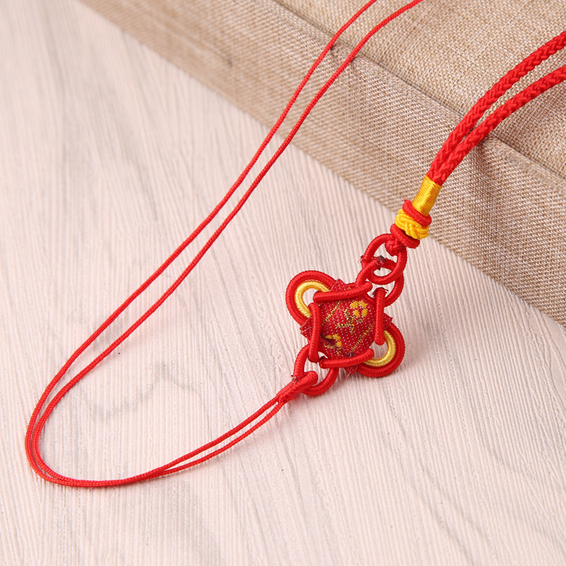 diy饰品配件民族风玉线编织中国结古风绳结吊头绳