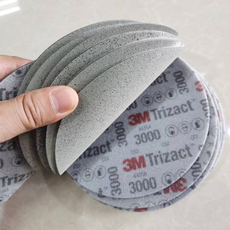 3m02085金字塔海绵砂纸6寸3000汽车游艇圆盘植绒其它漆工工具
