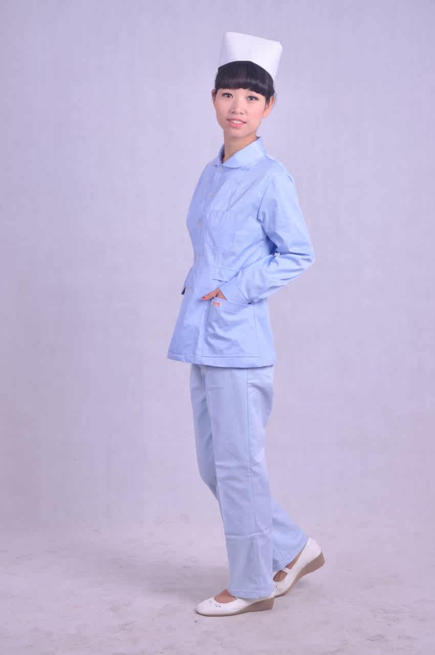 包邮护士分体套装长袖冬装对襟圆领icu药房医护制服
