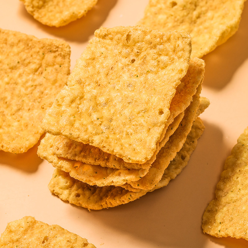 咸味苦荞片荞麦锅巴粗粮薯片糖尿人无糖精小吃孕妇健身解馋零食品