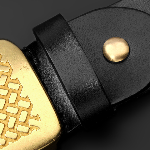 汐如旗舰店:质量好头层牛皮黑色皮带扣环真皮介子圆环腰带皮扣皮圈皮