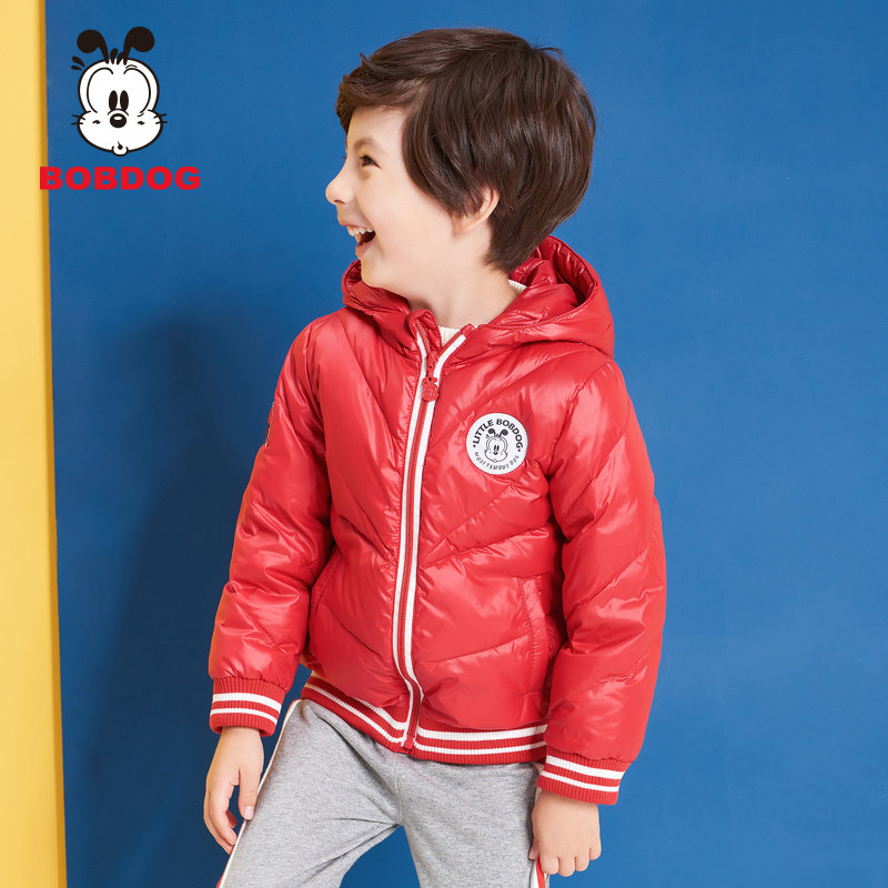 巴布旗舰店童装儿童羽绒服女童冬装2020羽绒服