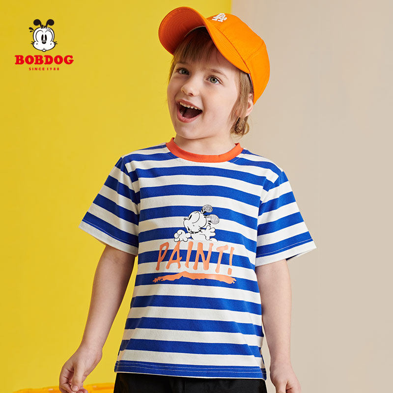 巴布童装条纹男童2020夏季新款儿童t恤