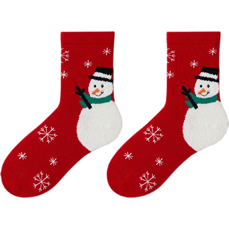 圣诞礼盒盒装长筒caramella儿童红色地板袜卡拉美拉中筒袜