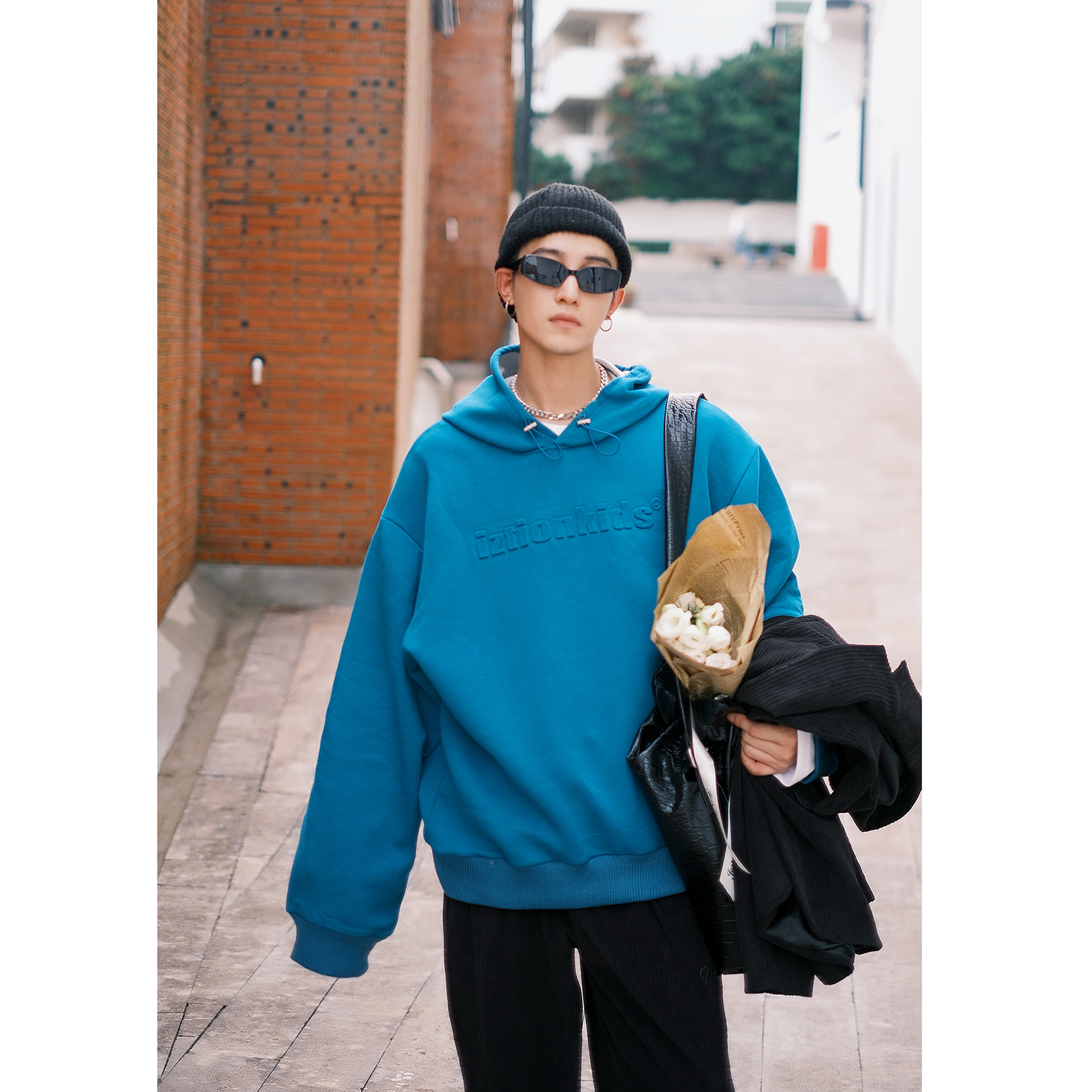 BANGBOY 春秋款连帽卫衣男ins潮港风2021新款港风情侣装休闲上衣