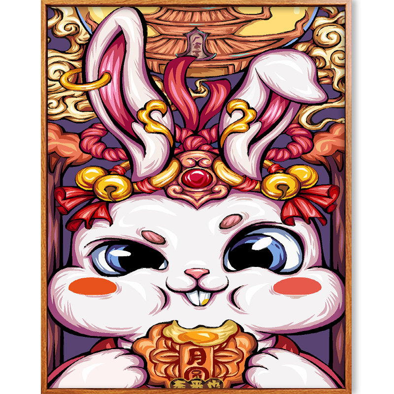 佳彩天颜diy数字油画国潮风范东来手工绘广寒宫填充diy