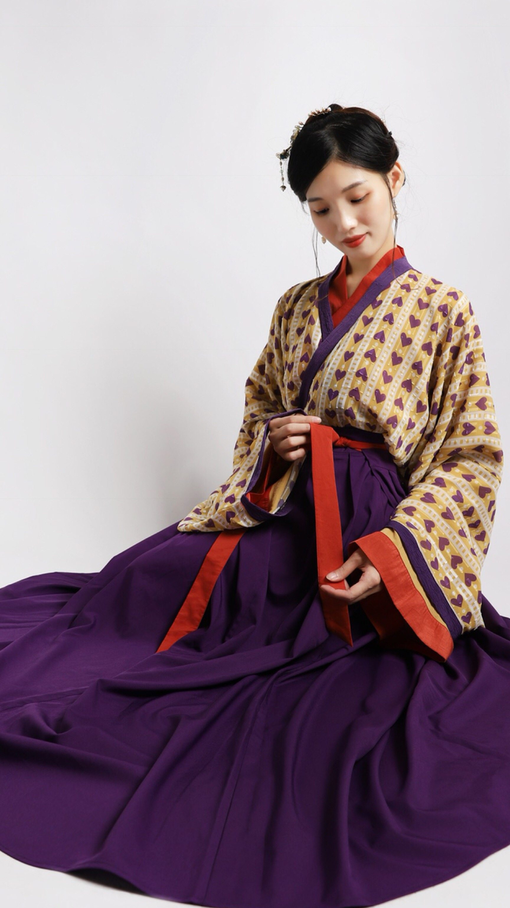 旋归紫霞夏季款晋制汉原创交领襦裙套装八破民族服装