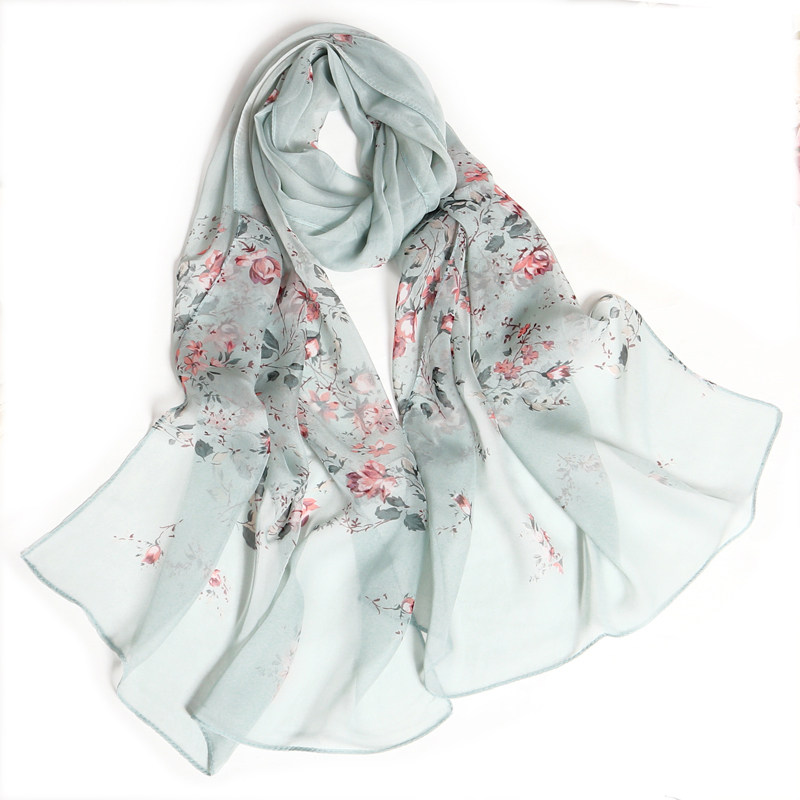 丝巾夏季百搭夏天时尚轻薄薄薄围巾长款纱巾围巾