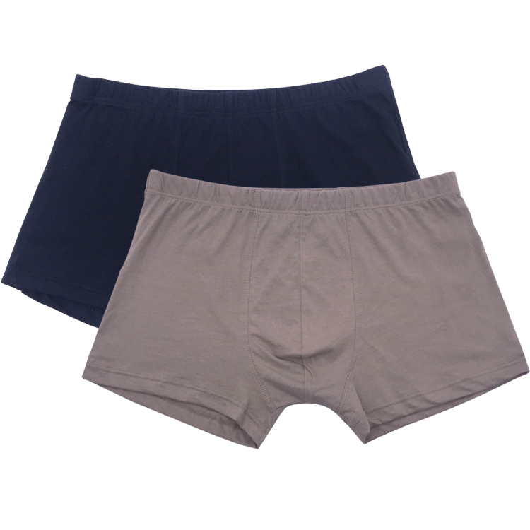 内裤d0324 青年全棉透气短裤 2条宜而爽男士 头男平口裤 男纯棉平角裤