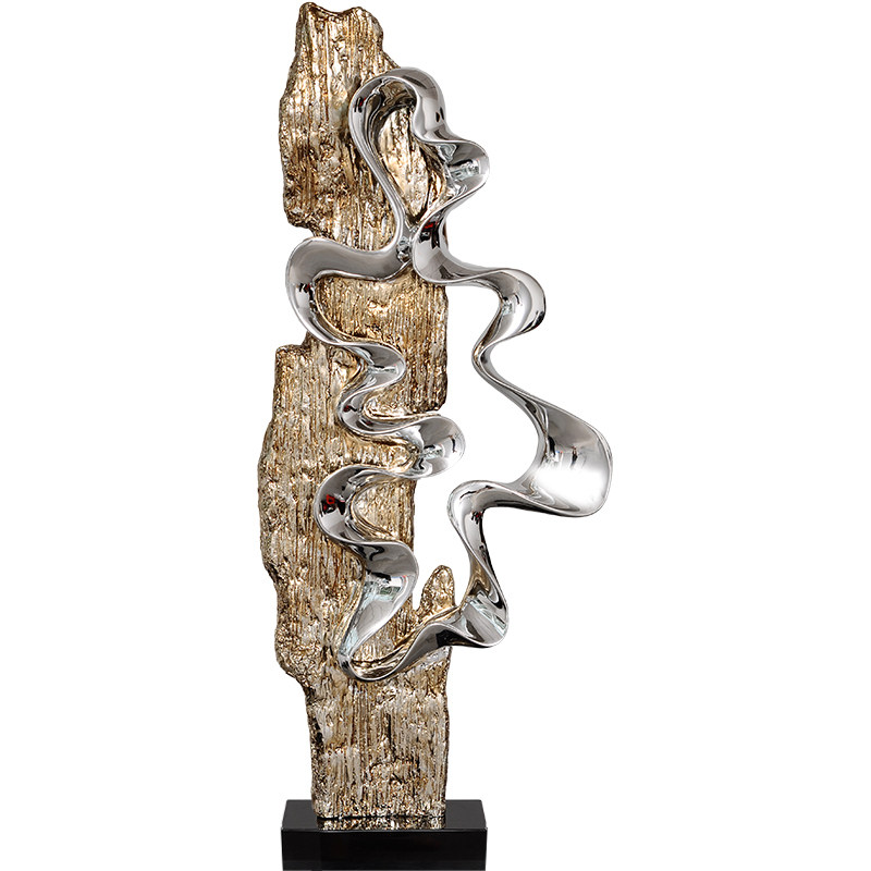 现代大型抽象电镀摆件酒店大堂雕塑雕塑艺术艺术品摆件