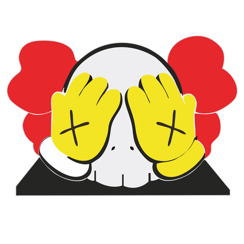 kaws芝麻街网红打卡酒吧清吧创意装饰画场景布置墙面挂画卡通装饰