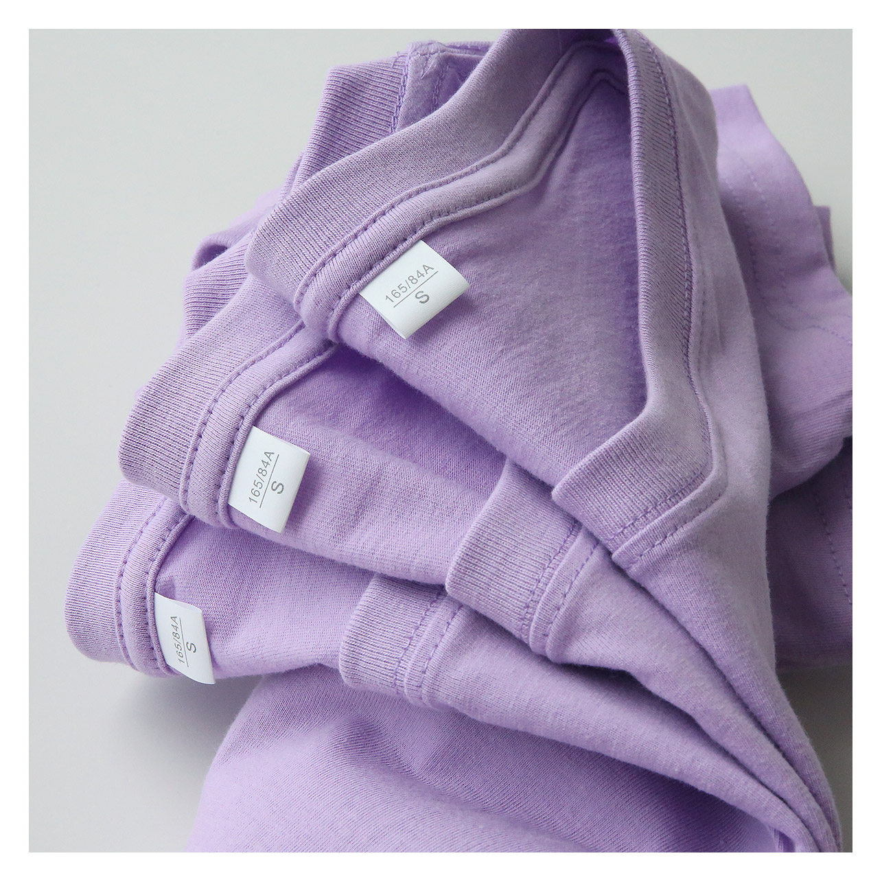 福利26支180克薄款纯棉全棉香芋紫浅紫色短袖t恤