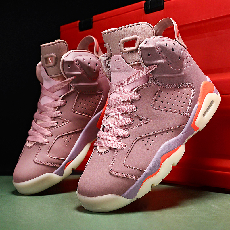 aj官方旗舰店官网正品女鞋春季aj6樱木花道球鞋女脏粉高帮篮球鞋