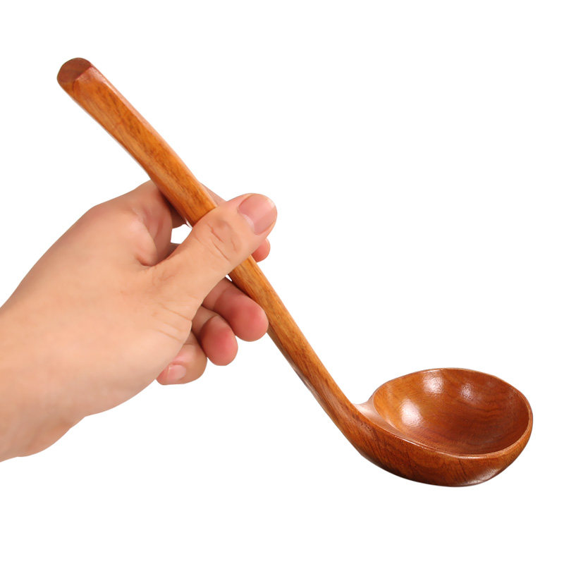勺子风沙渡大木长柄柄勺木头日式汤勺木质大号汤勺