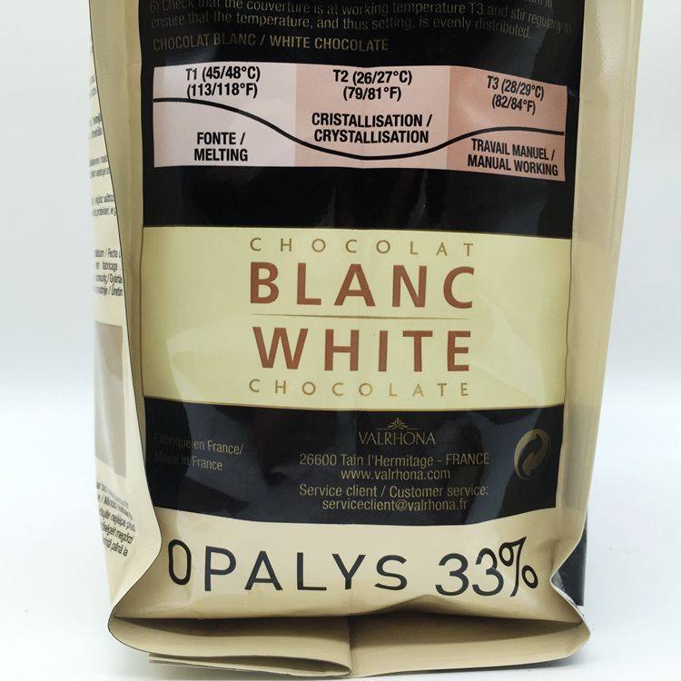 法芙娜33%白巧克力币100g散装 法国进口欧帕莱斯可可西点装饰原料