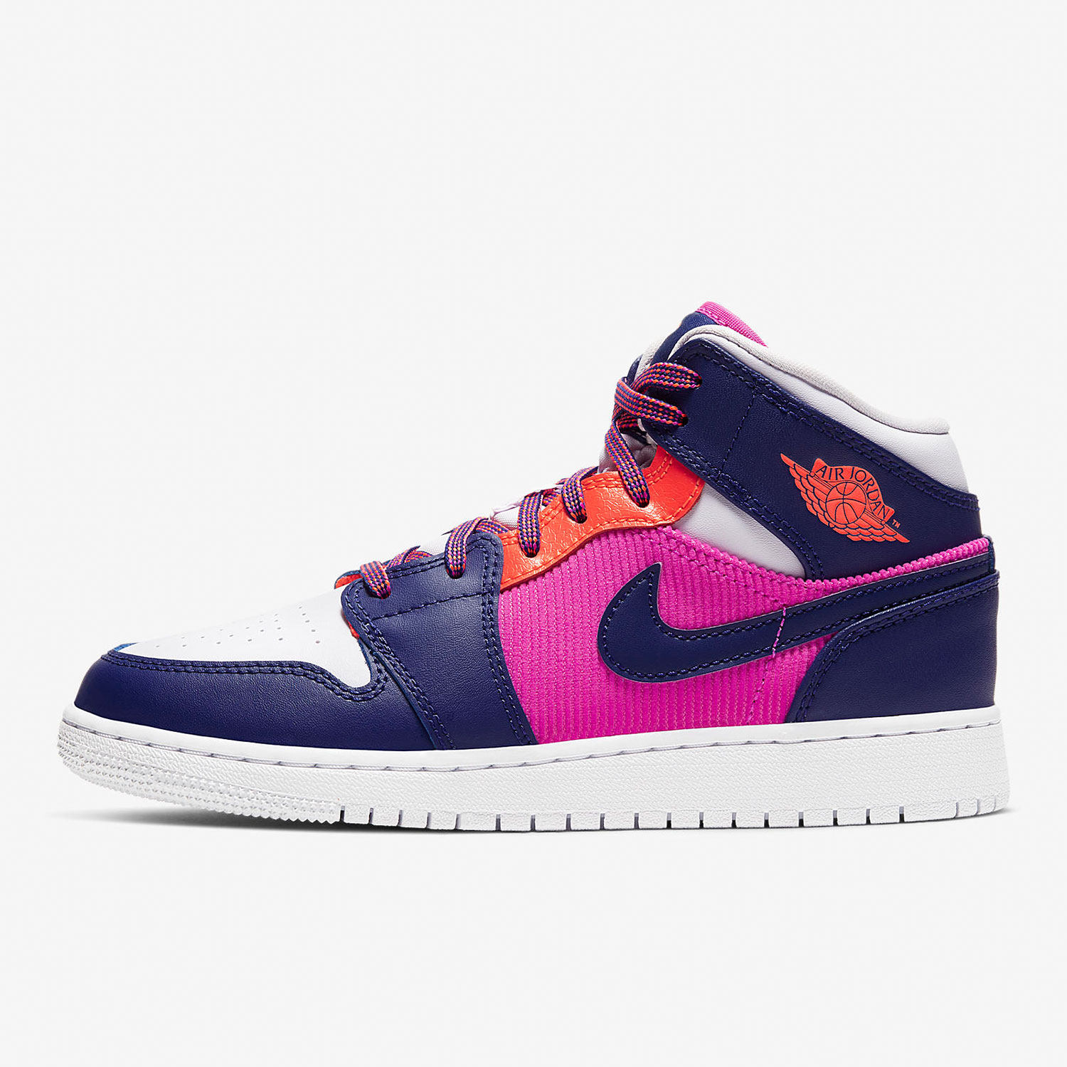 nike耐克官方正品jordan1midaj1女子gs大童篮球鞋555112602