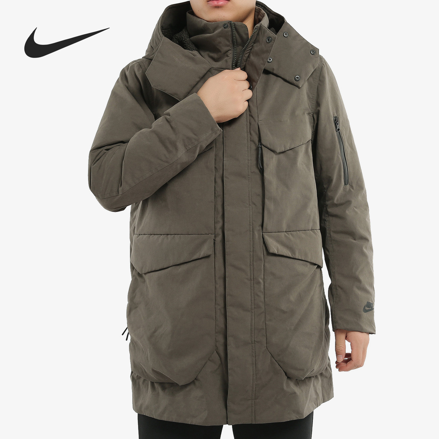 nike耐克正品男子羽绒服中长保暖防风大衣运动服运动羽绒服