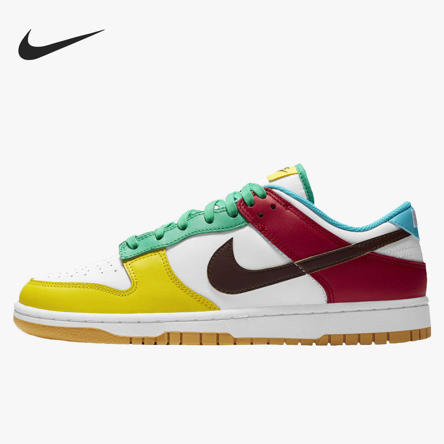 nike耐克正品2021年新款男女多彩拼接鸳鸯休闲板鞋