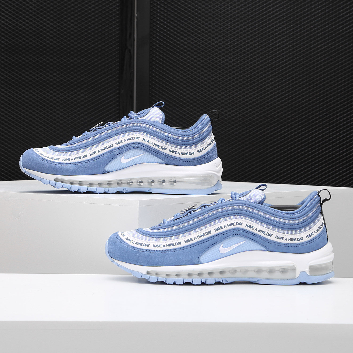 nike/耐克正品air max97笑脸蓝子弹复古气垫运动潮流休闲鞋bq9130