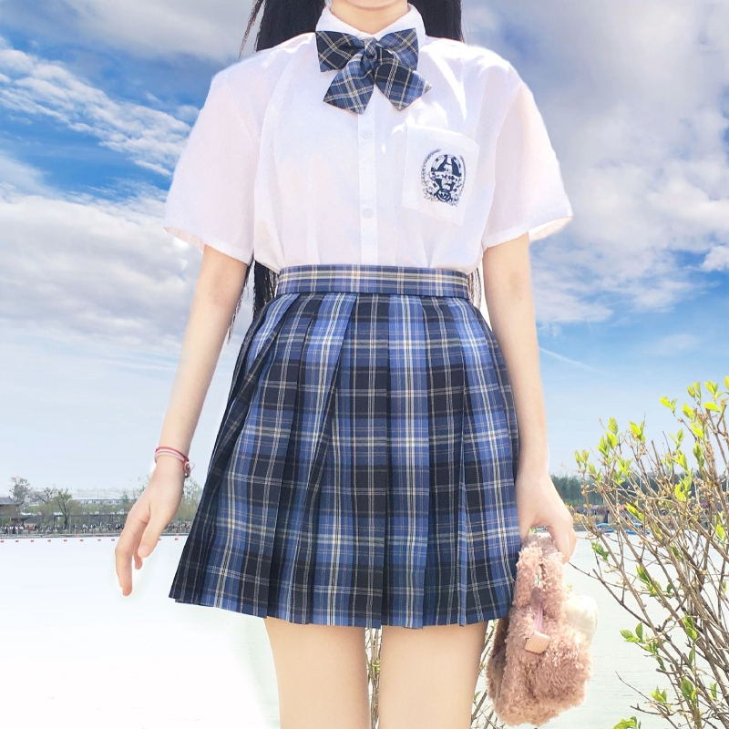 jk泷岛海格裙七月七月半半夏日本校服少女百褶裙学生