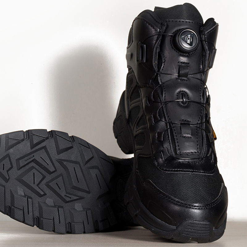 军迷快扣速脱战术靴男春秋中帮作战靴户外特种兵陆战耐磨作训鞋