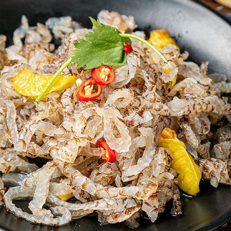 荷味泡椒鱼皮凉拌拌菜凉菜酒店饭店半成品商用凉菜