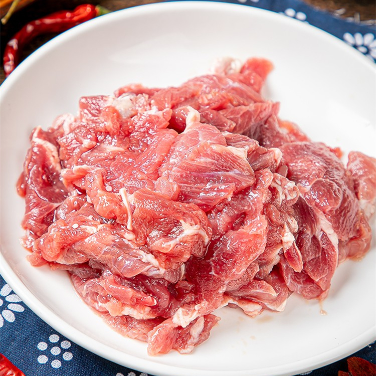 小炒黄牛肉片225g酒店饭店免切免洗商用半成品牛肉卷