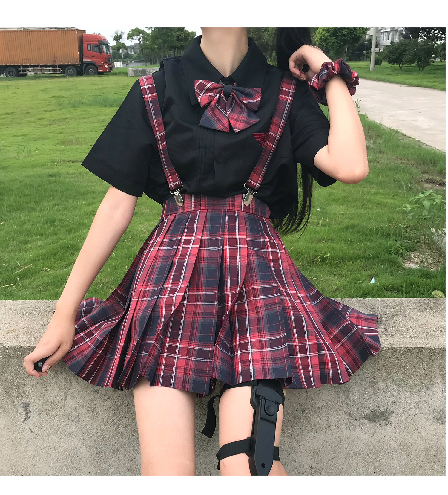 地狱失火猫之物语原创jk长柄领结平角领带领结