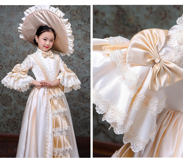 宫廷出租儿童欧式演出服欧洲贵族英国皇室女童民族服装