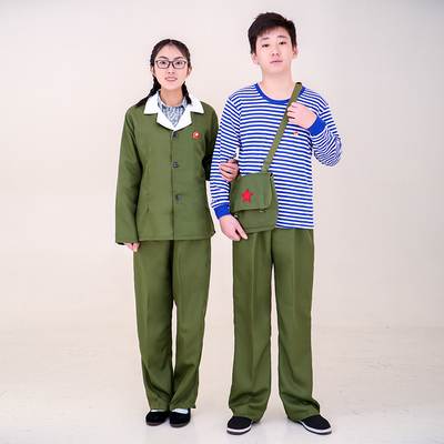 知青下乡七十年代乡村出租知识分子青年男士演出服租赁民族服装