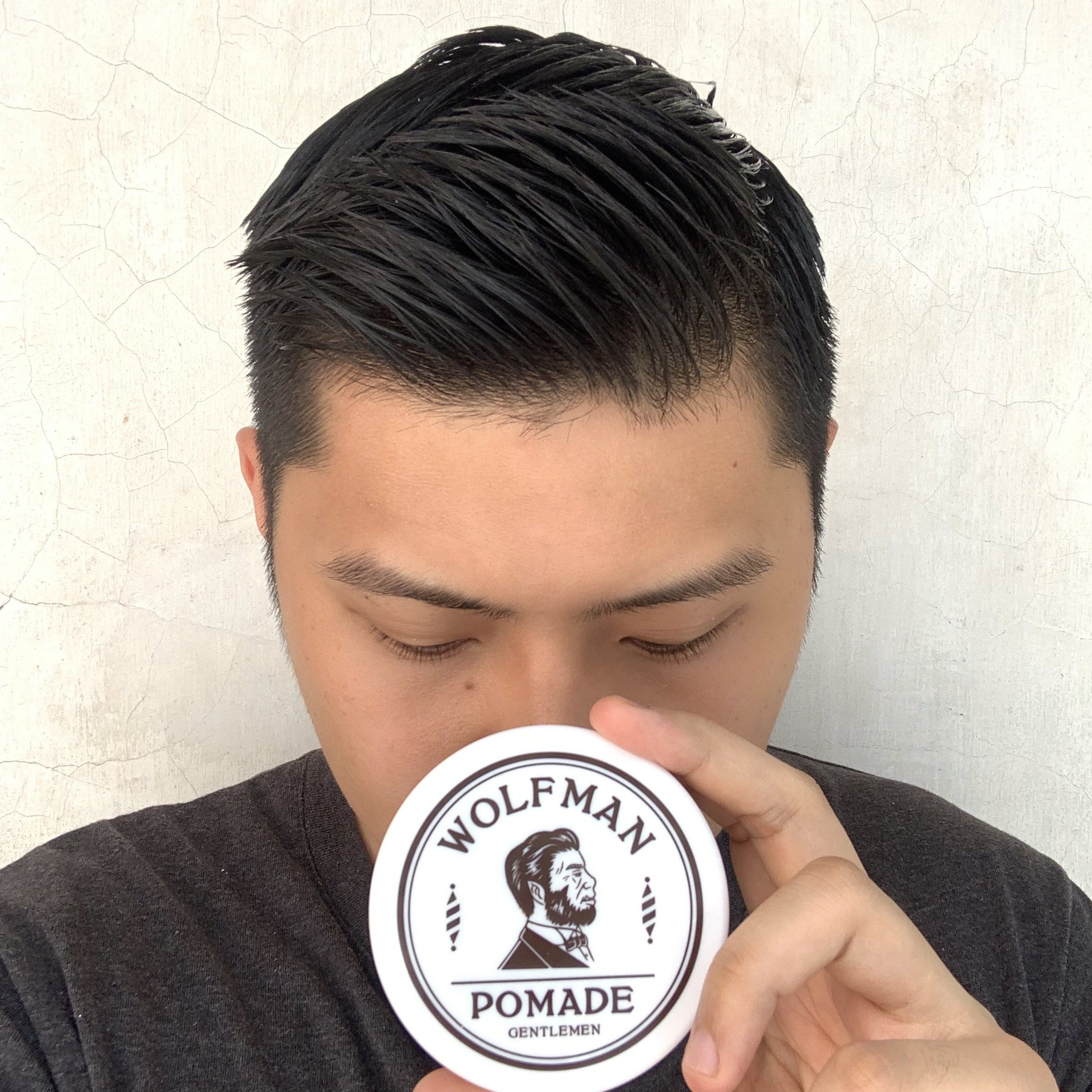 张袁记wolfman水基发油复古背头油头膏保湿防毛躁自然卷男强定型