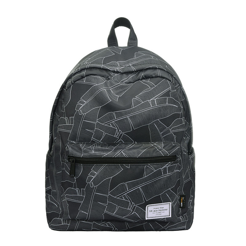 mr.acehomme时尚双肩包新品印花潮流书包日韩学院双肩背包